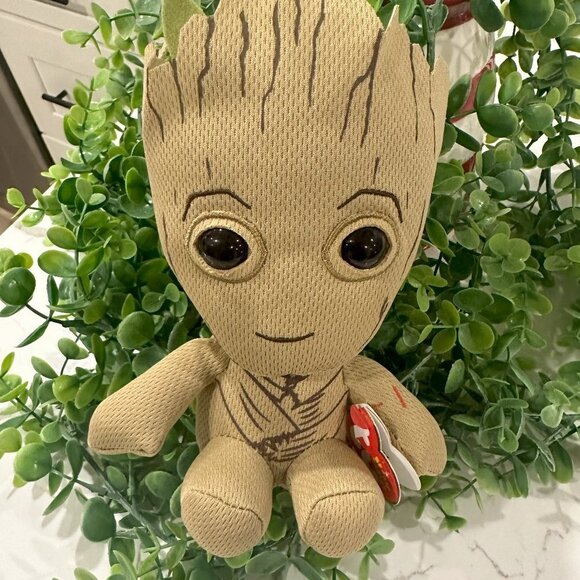 Groot Marvel Beanie Baby 2022 NWT Plush Stuffed Animal Tree  Baby Collectible - Picture 1 of 1